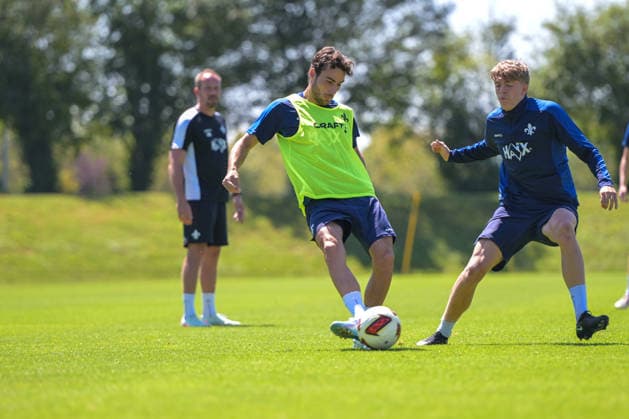 24.07.2026, Bad Wörishofen, Deutschland. 2. Bundesliga: Der SV Darmstadt 98 absolviert das Abschlusstraining im Sommertrainingslager vor dem Testspiel. Christopher Lannert (SV Darmstadt 98) *** July 24, 2026, Bad Wörishofen, Germany, 2. Bundesliga: SV Darmstadt 98 holds its final training session at summer training camp ahead of the friendly match. Christopher Lannert, SV Darmstadt 98