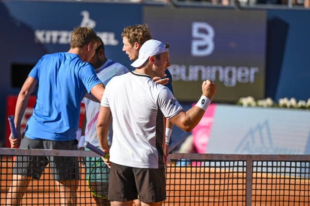 TENNIS - ATP, Tennis Herren Generali Open 2026 KITZBUEHEL,AUSTRIA,24.JUL.26 - TENNIS - ATP World Tour, Generali Open. Image shows the rejoicing of Lukas Miedler (AUT).  GEPAxpictures xDanielxSchoenherr