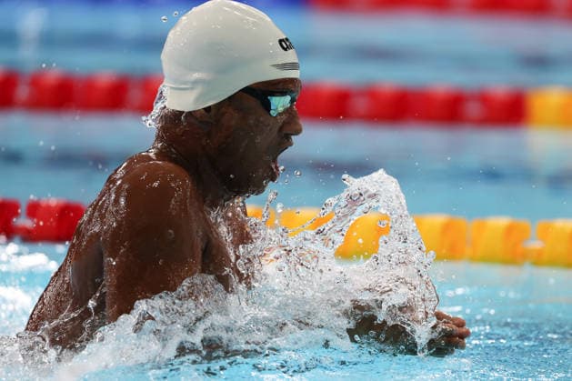 July 24, 2026, Glasgow, Scotland, Great Britain: JOHN SAMURA of Sierra Leone in the Men s 100m Breaststroke Heats of the Commonwealth Games Glasgow 2026 at the Tollcross International Swimming Centre in Glasgow, Scotland Glasgow Great Britain - ZUMAc179 0862612528st Copyright: xMickaelxChavetx