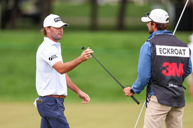 Golf 2026: PGA, Golf Herren 3M Open: Round 2 Austin Eckroat of the United States hands his putter to his caddie after putting on the 12th green during the second round of the 2026 3M Open at TPC Twin Cities on July 24, 2026 in Blaine, Minnesota. Steven Garcia CSM (Credit Image: Â Steven Garcia Cal Media) Blaine Minnesota USA EDITORIAL USE ONLY Copyright: xx ZUMA-20260724_zma_c04_017.jpg StevenxGarciax csmphotothree505771