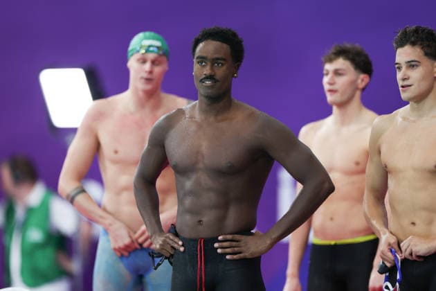 July 24, 2026, Glasgow, Scotland, Great Britain: JOSH LIENDO of Team Canada in the Men s 4 x 100m Freestyle Relay Heats of the Commonwealth Games Glasgow 2026 at the Tollcross International Swimming Centre in Glasgow, Scotland Commowealth Games 2026: Swimming  - ZUMAc179 20260724_zep_c179_276 Copyright: xMickaelxChavetx