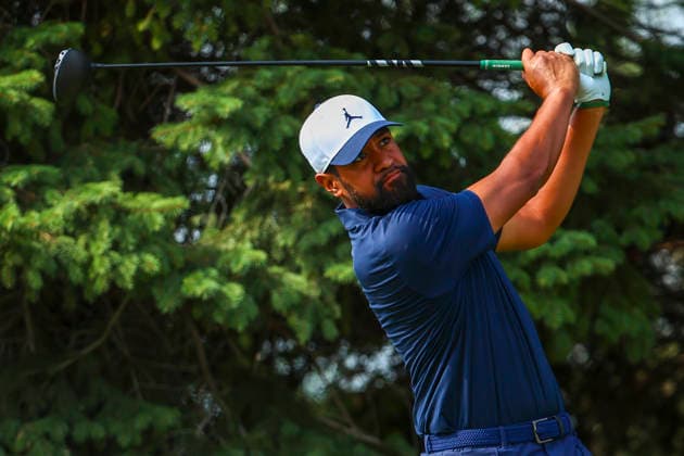 July 24, 2026, Blaine, Minnesota, United States: TONY FINAU drives the ball at hole two. This is the second day of the at TPC Twin Cities in Blaine Minnesota. 2026 PGA, Golf Herren 3M Open - Day 2  - ZUMAt166 20260724_zsp_t166_077 Copyright: xMichaelxTurnerx