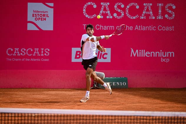 July 24, 2026, Lisbon, Lisbon, Portugal: ROMAN ANDRES BURRUCHAGA in action during the Quarter-finals at the Millennium Estoril Open ATP, Tennis Herren tennis tournament at Clube de Tenis do Estoril. Lisbon Portugal - ZUMAr238 20260724_zip_r238_054 Copyright: xRicardoxRochax