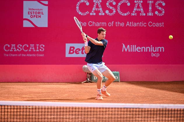 July 24, 2026, Lisbon, Lisbon, Portugal: ALEXANDER BLOCKX in action during the Quarter-finals at the Millennium Estoril Open ATP, Tennis Herren tennis tournament at Clube de Tenis do Estoril. Lisbon Portugal - ZUMAr238 20260724_zip_r238_064 Copyright: xRicardoxRochax