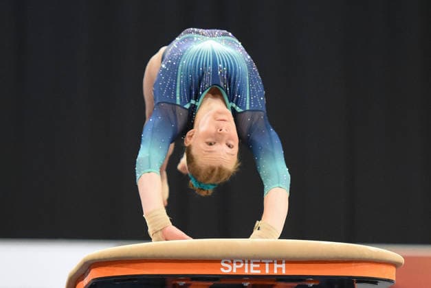 24.07.2026, xhbx, Turnen DM Finals 2026, Mehrkampf Frauen v.l. Aliya-Joilie Funk Sprung (DFL DFB REGULATIONS PROHIBIT ANY USE OF PHOTOGRAPHS as IMAGE SEQUENCES and or QUASI-VIDEO) Hannover *** July 24, 2026, xhbx, 2026 German Gymnastics Championships Finals, Women s All-Around, from left: Aliya Joilie Funk, Vault. DFL and DFB regulations prohibit any use of photographs as image sequences and or quasi-video. Hanover