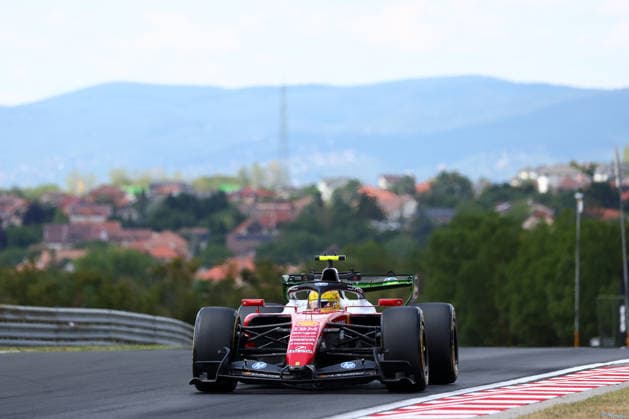 F1 Hungarian Gran Prix Lewis Hamilton of Scuderia Ferrari HP on track during practice ahead of the F1 Grand Prix of Hungary at Hungaroring on July 24, 2026 in Mogyorod, Hungary. Mogyorod Hungaroring Hungary Copyright: xMarcoxCanonierox
