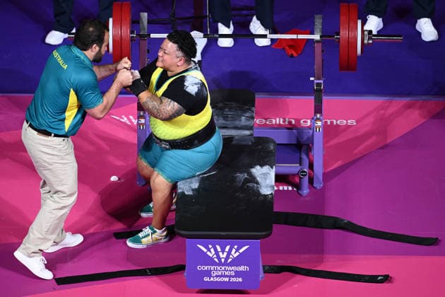 COM26 PARA POWERLIFTING, Hani Watson of Australia competes in the Women s Heavyweight Para Powerlifting during the Glasgow 2026 Commonwealth Games at the SEC Armadillo in Glasgow, Scotland, Friday, July 24, 2026. ( NO ARCHIVING, EDITORIAL USE ONLY Glasgow Scotland United Kingdom  Copyright: xJOELxCARRETTx 20260725116814254465