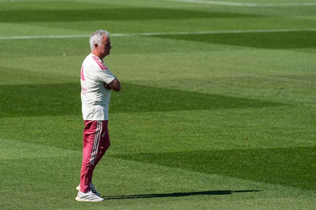 July 24, 2026, Valdebebas, Madrid, Spain: Jose Mourinho, head coach of Real Madrid, looks on during the Real Madrid training session held in collaboration with A.D. Alcorcon at Alfredo Di Stefano stadium on July 24, 2026, in Valdebebas, Madrid, Spain. Valdebebas Spain - ZUMAa181 20260724_zaa_a181_014 Copyright: xDennisxAgyemanx