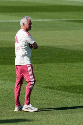 July 24, 2026, Valdebebas, Madrid, Spain: Jose Mourinho, head coach of Real Madrid, looks on during the Real Madrid training session held in collaboration with A.D. Alcorcon at Alfredo Di Stefano stadium on July 24, 2026, in Valdebebas, Madrid, Spain. Valdebebas Spain - ZUMAa181 20260724_zaa_a181_058 Copyright: xDennisxAgyemanx