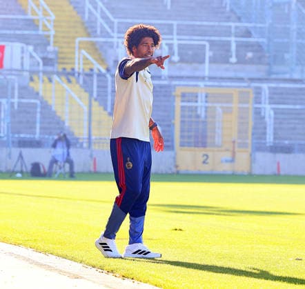 Dante Bonfim Costa Santos (Trainer FC Bayern); Fußball, Regionalliga Bayern, FC Bayern München - SC Eltersdorf, 24.07.2026, Stadion an der Grünwalder Straße, München *** Dante Bonfim Costa Santos, Coach, FC Bayern Soccer, Bavarian Regional League, FC Bayern Munich vs. SC Eltersdorf, July 24, 2026, Stadion an der Grünwalder Straße, Munich