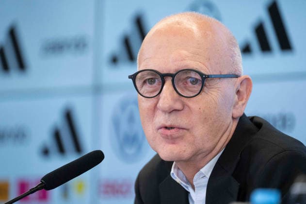 Bernd NEUENDORF (GER, DFB Praesident) Portraet, Porträt, Portrait, Angeschnittenes Einzelbild, Einzelmotiv, Pressekonferenz des DFB zur Vorstellung von Juergen Klopp als neuer Fussball-Bundestrainer, DFB-Campus in Frankfurt am 24.07.2026 Â *** Bernd NEUENDORF GER, DFB President Portrait, Portrait, Cropped Single Image, Single Subject, DFB press conference to introduce Jürgen Klopp as the new national soccer team coach, DFB Campus in Frankfurt on July 24, 2026 Â