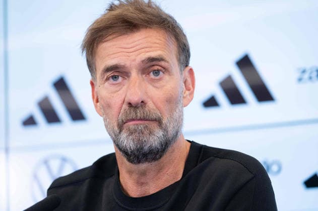 Trainer Bundestrainer Juergen KLOPP (Jürgen, GER) Portraet, Porträt, Portrait, Angeschnittenes Einzelbild, Einzelmotiv, Pressekonferenz des DFB zur Vorstellung von Juergen Klopp als neuer Fussball-Bundestrainer, DFB-Campus in Frankfurt am 24.07.2026 Â *** National Team Coach Jürgen Klopp, GER Portrait, Close-up, Single Image, Single Subject, DFB press conference to introduce Juergen Klopp as the new national soccer coach, DFB Campus in Frankfurt on July 24, 2026 Â