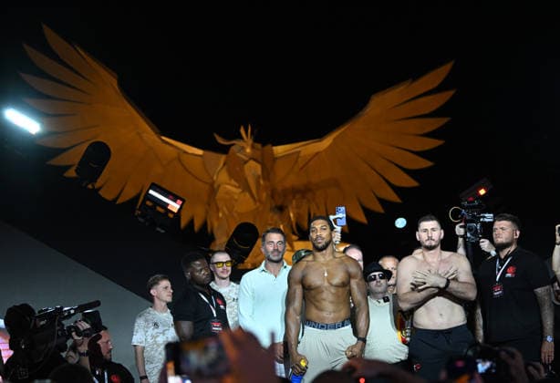 Anthony Joshua v Kristian Prenga: The Comeback Anthony Joshua v Kristian Prenga: The Comeback - Weigh In JEDDAH, SAUDI ARABIA - JULY 24: Kristian Prenga poses for a photo during the weight in ahead of his fight against Anthony Joshua on the The Comeback fight card at Jeddah Promenade on July 24, 2026 in Jeddah.
