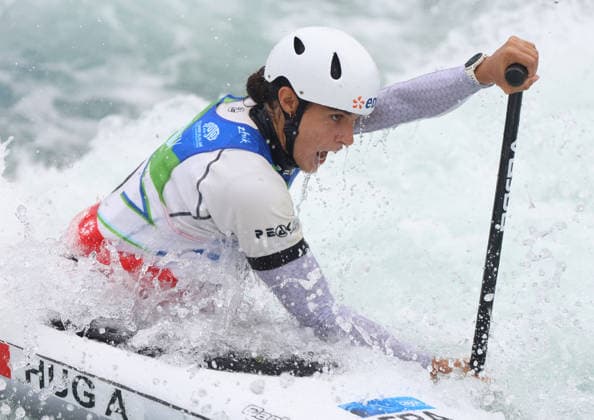 July 24, 2026, Oklahoma City, Oklahoma, USA: ANGELE HUG of France during Women s Canoe semifinal on 2026 ICF Canoe Slalom World Championships, Oklahoma City, USA. Oklahoma City USA - ZUMAc278 20260724_zsp_c278_028 Copyright: xMarcinxCholewinskix