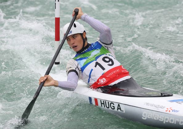 July 24, 2026, Oklahoma City, Oklahoma, USA: ANGELE HUG of France during Women s Canoe semifinal on 2026 ICF Canoe Slalom World Championships, Oklahoma City, USA. ICF Canoe Slalom World Championships 2026 - Angele Hug  - ZUMAc278 20260724_zsp_c278_031 Copyright: xMarcinxCholewinskix