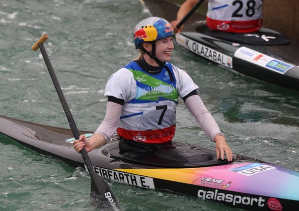 July 24, 2026, Oklahoma City, Oklahoma, USA: EVY LEIBFARTH of USA during Women s Canoe semifinal on 2026 ICF Canoe Slalom World Championships, Oklahoma City, USA. Oklahoma City USA - ZUMAc278 20260724_zsp_c278_040 Copyright: xMarcinxCholewinskix