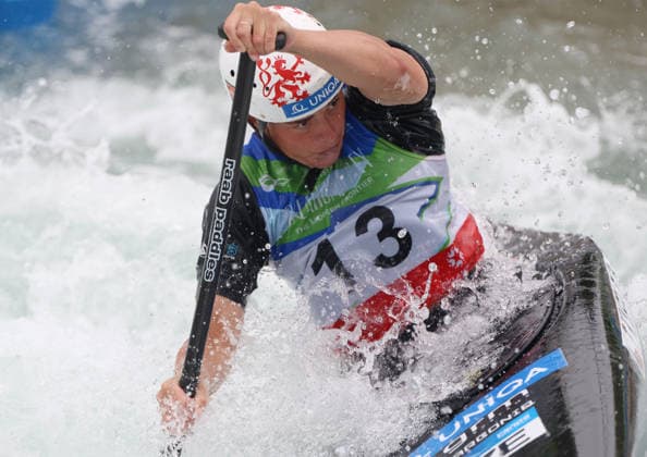 July 24, 2026, Oklahoma City, Oklahoma, USA: TEREZA KNEBLOVA of Czech Republic during Women s Canoe semifinal on 2026 ICF Canoe Slalom World Championships, Oklahoma City, USA. ICF Canoe Slalom World Championships 2026 - Tereza Kneblova  - ZUMAc278 20260724_zsp_c278_034 Copyright: xMarcinxCholewinskix