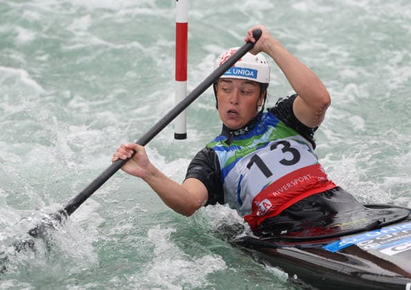 July 24, 2026, Oklahoma City, Oklahoma, USA: TEREZA KNEBLOVA of Czech Republic during Women s Canoe semifinal on 2026 ICF Canoe Slalom World Championships, Oklahoma City, USA. ICF Canoe Slalom World Championships 2026 - Tereza Kneblova  - ZUMAc278 20260724_zsp_c278_035 Copyright: xMarcinxCholewinskix