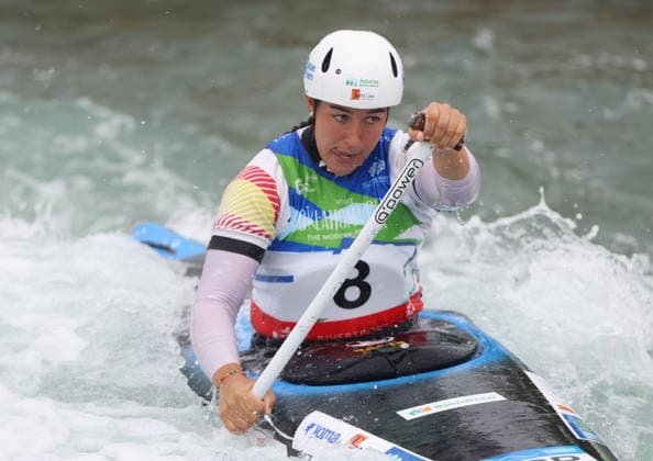 July 24, 2026, Oklahoma City, Oklahoma, USA: MIREN LAZKANO of Spain during Women s Canoe semifinal on 2026 ICF Canoe Slalom World Championships, Oklahoma City, USA. ICF Canoe Slalom World Championships 2026 - Miren Lazkano  - ZUMAc278 20260724_zsp_c278_037 Copyright: xMarcinxCholewinskix