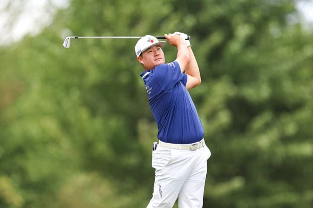 Sungjae Im of South Korea hits his tee shot on the fourth tee during the second round of the 2026 3M Open at TPC Twin Cities on July 24, 2026 in Blaine, Minnesota. CSM Blaine USA - ZUMAc04_ 20260724_zma_c04_103 Copyright: xStevenxGarciax