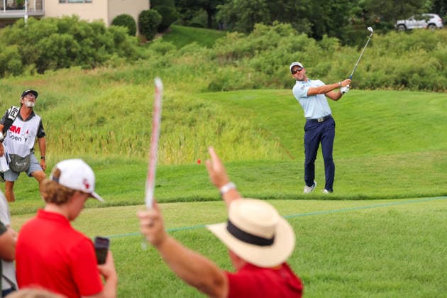 Corey Conners of Canada hits a shot from the rough towards the the sixth green during the second round of the 2026 3M Open at TPC Twin Cities on July 24, 2026 in Blaine, Minnesota. CSM Blaine USA - ZUMAc04_ 20260724_zma_c04_105 Copyright: xStevenxGarciax