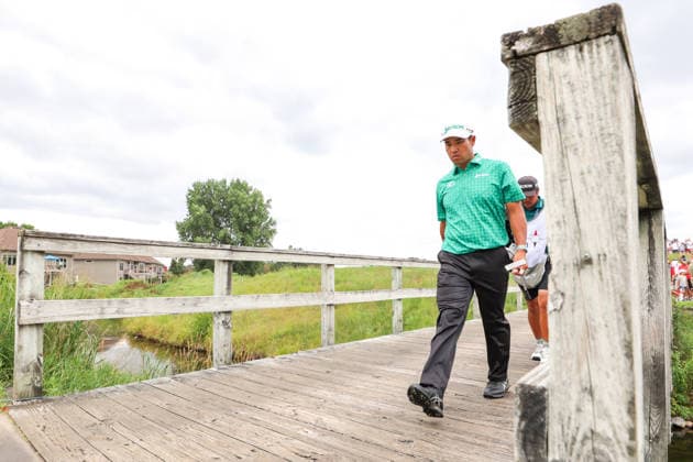 Hideki Matsuyama of Japan walks to the fourth green during the second round of the 2026 3M Open at TPC Twin Cities on July 24, 2026 in Blaine, Minnesota. CSM Blaine USA - ZUMAc04_ 20260724_zma_c04_111 Copyright: xStevenxGarciax