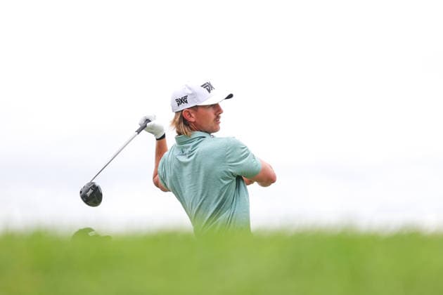 Jake Knapp of the United States hits his tee shot on the seventh tee during the second round of the 2026 3M Open at TPC Twin Cities on July 24, 2026 in Blaine, Minnesota. CSM Blaine USA - ZUMAc04_ 20260724_zma_c04_117 Copyright: xStevenxGarciax