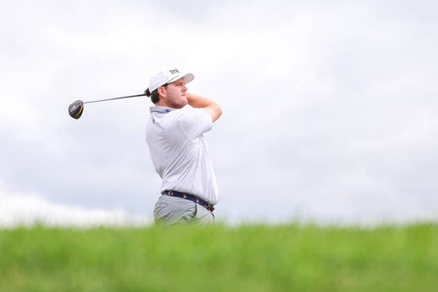 Harry Higgs of the United States hits his tee shot on the seventh tee during the second round of the 2026 3M Open at TPC Twin Cities on July 24, 2026 in Blaine, Minnesota. CSM Blaine USA - ZUMAc04_ 20260724_zma_c04_121 Copyright: xStevenxGarciax