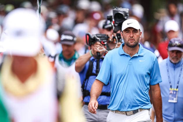 Scottie Scheffler of the United States walks to the eighth tee during the second round of the 2026 3M Open at TPC Twin Cities on July 24, 2026 in Blaine, Minnesota. CSM Blaine USA - ZUMAc04_ 20260724_zma_c04_128 Copyright: xStevenxGarciax