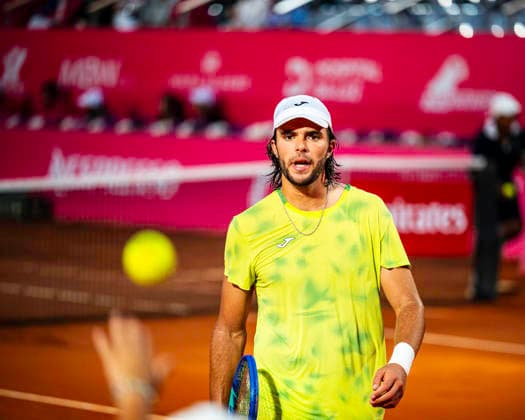 July 24, 2026, Cascais, Lisbon, Portugal: Jaime Faria during the quarter-finals round of the Millennium Estoril Open at the Estoril Tennis Club on july 24, 2026 in Estoril, Cascais, Portugal. Cascais Portugal - ZUMAr200 20260724_zsp_r200_152 Copyright: xNunoxReisinhox