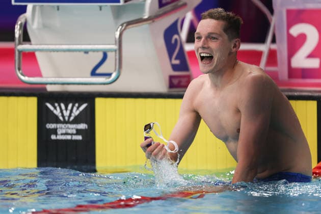 July 24, 2026, Glasgow, Scotland, Great Britain: DUNCAN SCOTT of Scotland celebrates winning the Men s 200m Individual Medley Final of the Commonwealth Games Glasgow 2026 at the Tollcross International Swimming Centre in Glasgow, Scotland Glasgow Great Britain - ZUMAc179 20260724_zep_c179_299 Copyright: xMickaelxChavetx