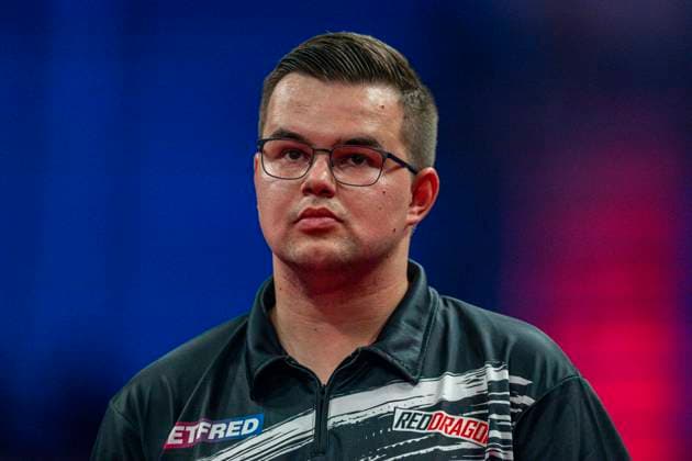 RECORD DATE NOT STATED 24th July 2026, Winter Gardens, Blackpool, Lancashire, England; 2026 Betfred World Matchplay Darts, Day Seven; Gian van Veen GodfreyxPitt