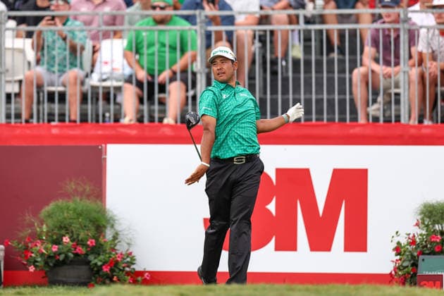 Hideki Matsuyama of Japan hits his tee shot on the 18th tee during the second round of the 2026 3M Open at TPC Twin Cities on July 24, 2026 in Blaine, Minnesota. CSM Blaine USA - ZUMAc04_ 20260724_zma_c04_132 Copyright: xStevenxGarciax
