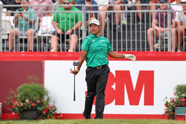Hideki Matsuyama of Japan hits his tee shot on the 18th tee during the second round of the 2026 3M Open at TPC Twin Cities on July 24, 2026 in Blaine, Minnesota. CSM Blaine USA - ZUMAc04_ 20260724_zma_c04_142 Copyright: xStevenxGarciax