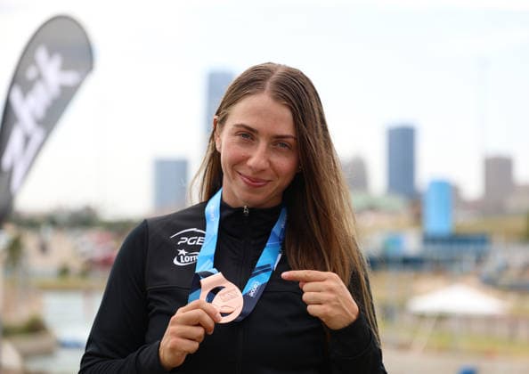 July 24, 2026, Oklahoma City, Oklahoma, USA: KLAUDIA ZWOLINSKA of Poland bronze medalist of Women s Canoe on 2026 ICF Canoe Slalom World Championships, Oklahoma City, USA. Oklahoma City USA - ZUMAc278 20260724_zsp_c278_046 Copyright: xMarcinxCholewinskix