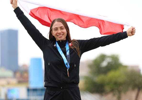 July 24, 2026, Oklahoma City, Oklahoma, USA: KLAUDIA ZWOLINSKA of Poland bronze medalist of Women s Canoe on 2026 ICF Canoe Slalom World Championships, Oklahoma City, USA. Oklahoma City USA - ZUMAc278 20260724_zsp_c278_049 Copyright: xMarcinxCholewinskix
