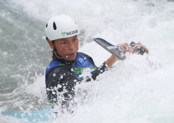 July 24, 2026, Oklahoma City, Oklahoma, USA: ANA SATILA of Brazil during Women s Canoe semifinal on 2026 ICF Canoe Slalom World Championships, Oklahoma City, USA. Oklahoma City USA - ZUMAc278 20260724_zsp_c278_057 Copyright: xMarcinxCholewinskix