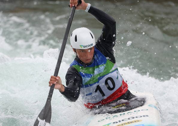 July 24, 2026, Oklahoma City, Oklahoma, USA: ANA SATILA of Brazil during Women s Canoe semifinal on 2026 ICF Canoe Slalom World Championships, Oklahoma City, USA. Oklahoma City USA - ZUMAc278 20260724_zsp_c278_059 Copyright: xMarcinxCholewinskix