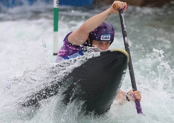 July 24, 2026, Oklahoma City, Oklahoma, USA: KIMBERLEY WOODS of Great Britain during Women s Canoe semifinal on 2026 ICF Canoe Slalom World Championships, Oklahoma City, USA. Oklahoma City USA - ZUMAc278 20260724_zsp_c278_065 Copyright: xMarcinxCholewinskix