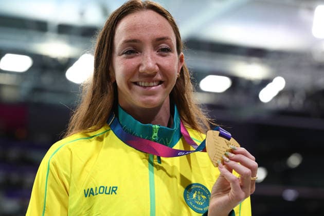July 24, 2026, Glasgow, Scotland, Great Britain: LANI PALLISTER of Australia poses with her gold medal won in the Women s 400m Freestyle during the Medal Ceremony of the Commonwealth Games Glasgow 2026 at the Tollcross International Swimming Centre in Glasgow, Scotland Glasgow Great Britain - ZUMAc179 20260724_zep_c179_414 Copyright: xMickaelxChavetx