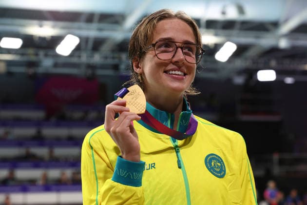 July 24, 2026, Glasgow, Scotland, Great Britain: JENNA FORRESTER of Australia poses with her gold medal in the Women s 200m Backstroke Medal Ceremony of the Commonwealth Games Glasgow 2026 at the Tollcross International Swimming Centre in Glasgow, Scotland Glasgow Great Britain - ZUMAc179 20260724_zep_c179_484 Copyright: xMickaelxChavetx