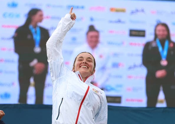 July 24, 2026, Oklahoma City, Oklahoma, USA: TEREZA KNEBLOVA of Czech Republic gold medalist of Women s Canoe on 2026 ICF Canoe Slalom World Championships, Oklahoma City, USA. Oklahoma City USA - ZUMAc278 20260724_zsp_c278_077 Copyright: xMarcinxCholewinskix