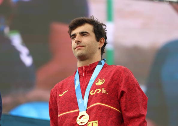 July 24, 2026, Oklahoma City, Oklahoma, USA: MIQUEL TRAVE of Spain gold medalist of Men s Canoe on 2026 ICF Canoe Slalom World Championships, Oklahoma City, USA. Oklahoma City USA - ZUMAc278 20260724_zsp_c278_081 Copyright: xMarcinxCholewinskix
