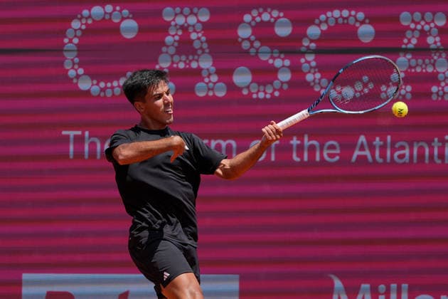 Tiago Torres Vs Hugo Gaston in Estoril, Portugal - 24 Jul 2026 Tiago Torres plays against Hugo Gaston (Not in view) during the quarterfinals of Millennium Estoril Open ATP, Tennis Herren Tour 250 tennis tournament at the Clube de Tenis do Estoril. Final score: Tiago Torres 0:2 Hugo Gaston Estoril Portugal Copyright: xBrunoxdexCarvalhox xSOPAxImagesx brunodecarvalho_estorilopen26-136