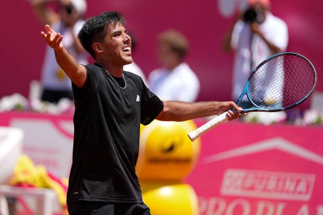 July 24, 2026, Estoril, Lisbon, Portugal: Tiago Torres reacts during the quarterfinals of Millennium Estoril Open ATP, Tennis Herren Tour 250 tennis tournament against Hugo Gaston (Not in view) at the Clube de Tenis do Estoril. Final score: Tiago Torres 0:2 Hugo Gaston Estoril Portugal - ZUMAs197 20260724_aaa_s197_129 Copyright: xBrunoxdexCarvalhox