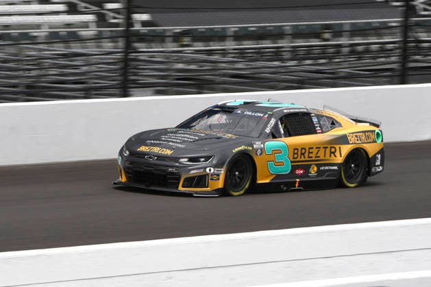INDIANAPOLIS, IN - JULY 24: Austin Dillon (3) Richard Childress Racing (RCR) Chevrolet ZL1 makes a lap in NASCAR, Motorsport, USA Cup Series Brickyard 400 practice on Friday, July 24, 2026, at the Indianapolis Motor Speedway in Speedway, Indiana. (Photo by David Allio Icon Sportswire) AUTO: JUL 24 NASCAR Cup Series Brickyard 400 EDITORIAL USE ONLY Icon95126072423