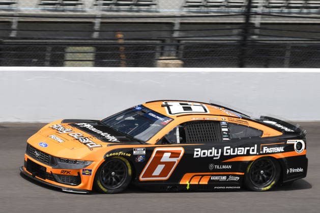 INDIANAPOLIS, IN - JULY 24: Brad Keselowski (6) RFK Racing Ford Mustang makes a lap in NASCAR, Motorsport, USA Cup Series Brickyard 400 practice on Friday, July 24, 2026, at the Indianapolis Motor Speedway in Speedway, Indiana. (Photo by David Allio Icon Sportswire) AUTO: JUL 24 NASCAR Cup Series Brickyard 400 EDITORIAL USE ONLY Icon95126072425