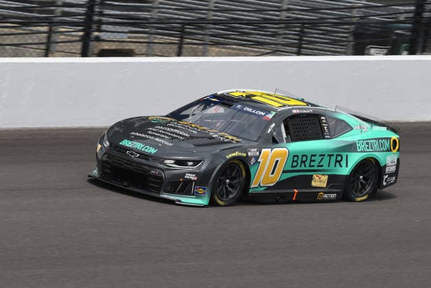 INDIANAPOLIS, IN - JULY 24: Ty Dillon (10) Kaulig Racing Chevrolet ZL1 makes a lap in NASCAR, Motorsport, USA Cup Series Brickyard 400 practice on Friday, July 24, 2026, at the Indianapolis Motor Speedway in Speedway, Indiana. (Photo by David Allio Icon Sportswire) AUTO: JUL 24 NASCAR Cup Series Brickyard 400 EDITORIAL USE ONLY Icon95126072427