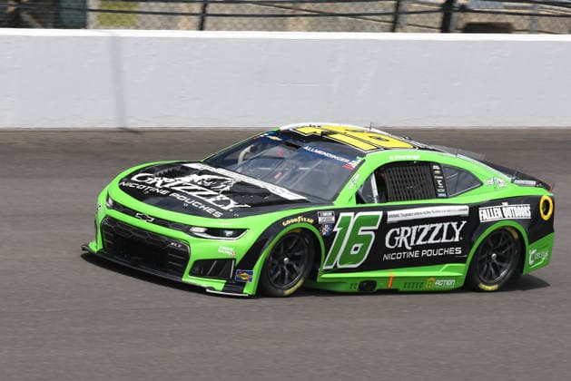 INDIANAPOLIS, IN - JULY 24: AJ Allmendinger (16) Kaulig Racing Chevrolet ZL1 makes a lap in NASCAR, Motorsport, USA Cup Series Brickyard 400 practice on Friday, July 24, 2026, at the Indianapolis Motor Speedway in Speedway, Indiana. (Photo by David Allio Icon Sportswire) AUTO: JUL 24 NASCAR Cup Series Brickyard 400 EDITORIAL USE ONLY Icon95126072428