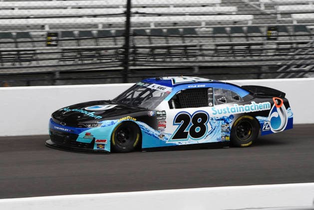 INDIANAPOLIS, IN - JULY 24: Kyle Sieg (28) RSS Racing Chevrolet SS makes a lap in NASCAR, Motorsport, USA O™Reilly Auto Parts Series Pennzoil 250 practice on Friday, July 24, 2026, at the Indianapolis Motor Speedway in Speedway, Indiana. (Photo by David Allio Icon Sportswire) AUTO: JUL 24 NASCAR O™Reilly Auto Parts Series Pennzoil 250 EDITORIAL USE ONLY Icon95126072417